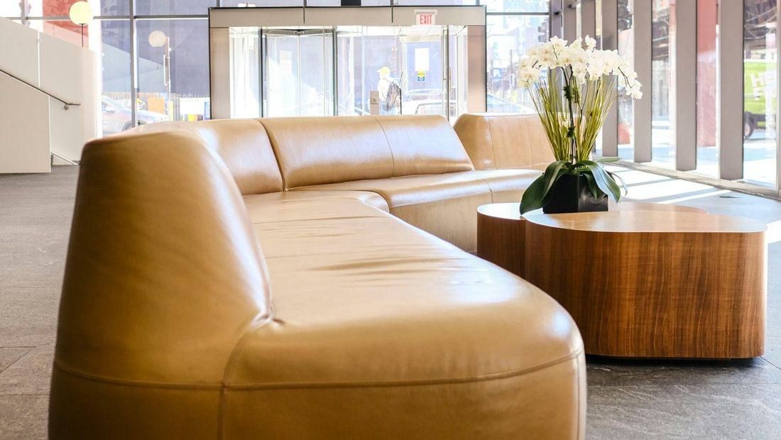 Clean, welcoming office lobby